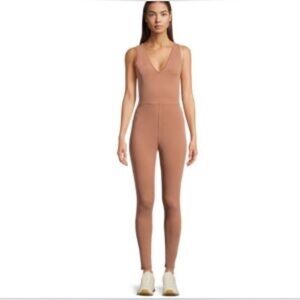 Madden NYC Tan Sleeveless Jumpsuit